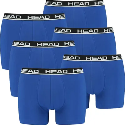 Produktbild von HEAD Herren Boxershort, 6er Pack - Basic, Baumwoll Stretch, einfarbig Blau/Schwarz S