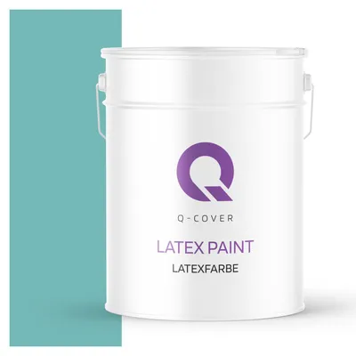 Produktbild von Latexfarbe Türkis 10L | Matte Innenfarbe Klasse 3 | Hohe Deckkraft & Scheuerfest | Für Wand & Decke
