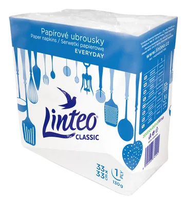 Zdjęcie produktu dla Serwetki papierowe 1-warstwowe 33x33cm LINTEO CLASSIC 30397