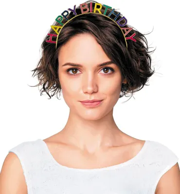 Imagen del producto de Diadema de cumpleaños "Happy Birthday" multicolor, talla única, para adultos