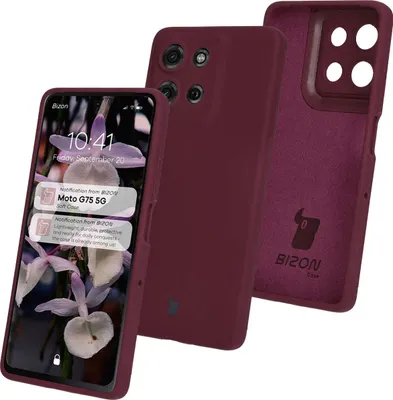 Produktbild von Bizon Soft Case Motorola Moto G75 5G dunkel lila