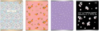 Image de Cahier A5/60 feuilles, lignes M, 70 g, Metallic (10 pièces) - INTERDRUK