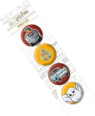 Produktbild von Harry Potter - Radiergummi, Hogwarts Set 4er-Pack BS4598 (Einheitsgröße) (Rot/Gelb)