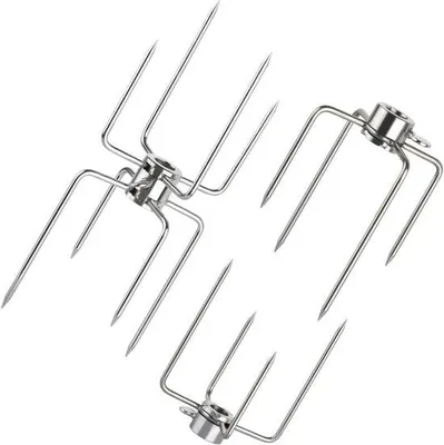 Produktbild von Grill Gabel 3 Edelstahlstücke mit 4 Punkten für perfekte Speere