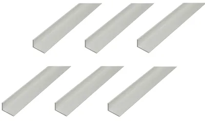 Zdjęcie produktu dla Alberts 6 x profil kątowy, aluminium, anodowane na srebrno, 30 x 15 x 2 mm, długość 2 m