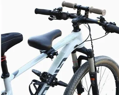 Produktbild von Kindersitz für Fahrrad, vorne – Gemeinsam Radfahren – Rutschfeste Griffe – Universell – Schwarz