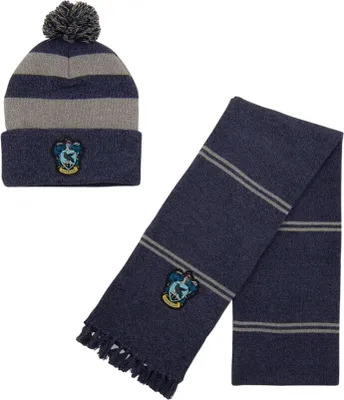 Produktbild von Harry Potter - Mütze und Schal Set für Herren/Damen Uni HE1909 (Einheitsgröße) (Blau/Weiß)