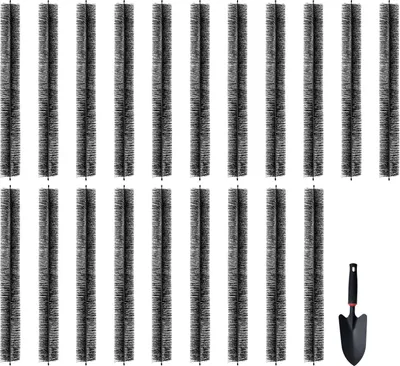 Produktbild von VEVOR Dachrinnenbürste, 18,3m Gesamtlänge, φ110mm, Dachrinnenreinigungswerkzeug, bodennahe Dachrinnenbürste, Laubschutz für 12,7cm Dachrinnen, entfernt mühelos Blätter und Schmutz vom Dach, 20er-Set