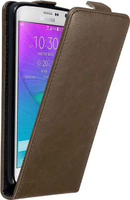 Produktbild von Cadorabo Hülle für Samsung Galaxy NOTE EDGE Schutz Hülle in Braun Flip Etui Handyhülle Case Cover