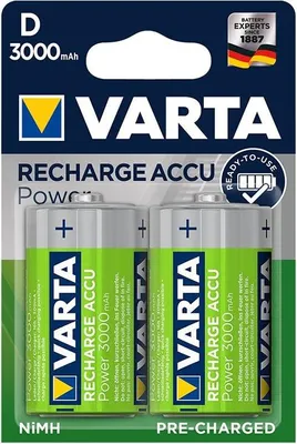 Immagine prodotto di Batterie Varta Recharge Accu Power D 3000 mAh 2 pezzi in blister