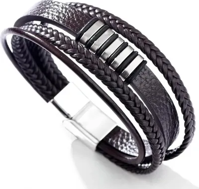 Immagine prodotto di Bracciale MA-33284 Marrone Elegante da Uomo KP33284