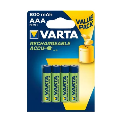 Produktbild von Varta 800 mAh 1,2V Wiederaufladbare Batterien (4 Stk.)