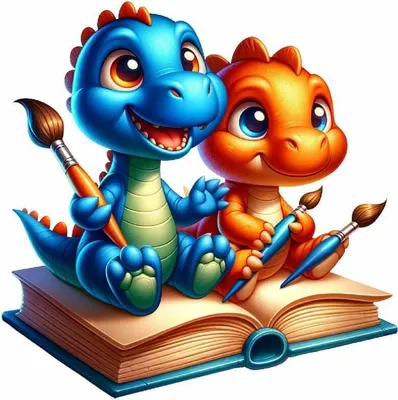 Produktbild von GKA großes Bügelbild 2 süße Dinosaurier auf Buch G11 Applikation für Textilien Aufbügler Patches Zum Aufbügeln Größe: 23 cm x 23 cm