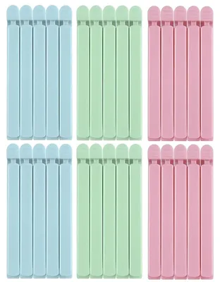 30 Lebensmittel-Clips, 15,5 cm, 3 Farben, Frischeverschluss