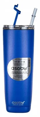 Produktbild von Asobu Aqualina 600ml Thermobecher mit Trinksystem blau