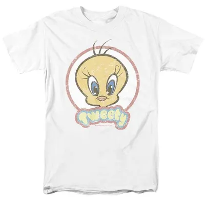 Productafbeelding van Tweety - T-shirt voor heren/dames, uni model, TV37587 (maat S) (wit)
