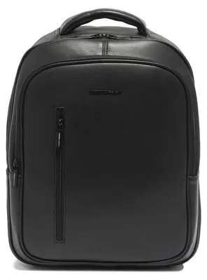Produktbild von Momo Design Rucksack Schwarz Polyurethan mit Reißverschluss 32x41x7.5 cm Black UNICA MO-31PU-BLACK