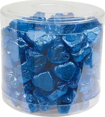 Produktbild von Günthart Kleine Pralinenherzen mit Nougatcreme-Füllung Blau 150er