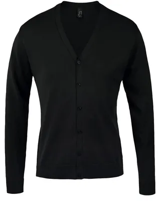 Produktbild von SOLS - "Golden" Strickjacke V-Ausschnitt für Herren LT1612 (3XL) (Schwarz)