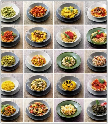 Produktbild von Wallario Herdabdeckplatte aus Glas, Größe 52 x 60 cm 1-teilig, Motiv Italienische Pasta