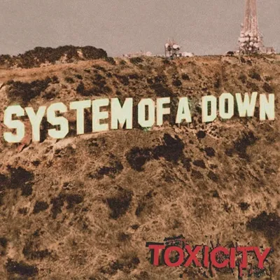 The Hollywood sign on a hillside with the album title below.