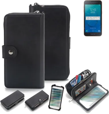 Produktbild von K-S-Trade 2in1 Handyhülle Schutzhülle kompatibel mit Samsung Galaxy J2 Core 2020  & Portemonnee Cover Handy Hülle Case Etui Geldbörse Wallet