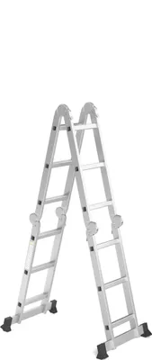 Produktbild von RMBO Klappleiter 4x3, Klappbar Multifunktionsleiter, 3,58m lang, 13 verschiedene Stände , Mehrzweckleiter, Anlegeleiter, Max. Belasting 150 kg, EN 131.6