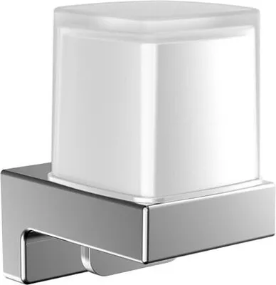 Image de emco cue distributeur de savon liquide chrome, gobelet à béqu'ille en verre cristal, 322100100