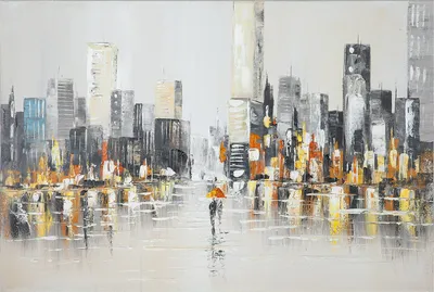 Produktbild von Casablanca by Gilde Leinwandbilder Bild Gemälde Rainy Metropolis H. 80 cm,38160