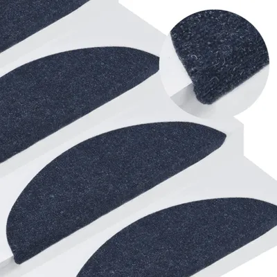 Produktbild von Vidaxl Treppenmatten Selbstadhäsiv 15 ST 56x17x3 cm Blau