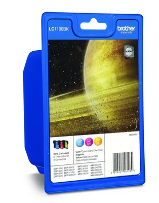 Immagine prodotto di Brother LC1100RBWBPD Cartuccia d'inchiostro originale Brother MultiPack C, M, Y (LC-1100RBWBP)