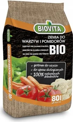 Produktbild von Erde für Gemüse und Tomaten 80l - Biovita