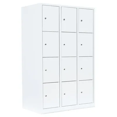 Produktbild von Schließfachschrank Wertfachschrank Fächerschrank Spind 12 Fächer  Weiß 523437