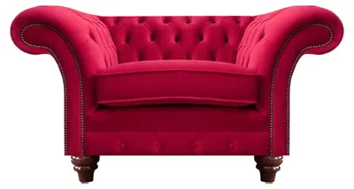 Produktbild von Roter Chesterfield Wohnzimmer Sessel Designer Stoffsessel Lehnsessel