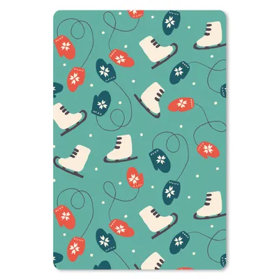 Produktbild von MuchoWow® Mauspad Mousepad Schlittschuhe - Winter - Muster 40x60 cm - Mousepads - Maus Mat - Pad - Mausunterlage - Schreibtisch Accesoire