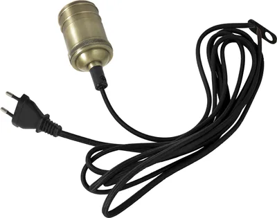 Produktbild von Star Trading 294-46, Lichtanschlusskabel, Schwarz, IP20, E27, 1 Glühbirne(n), 25 W
