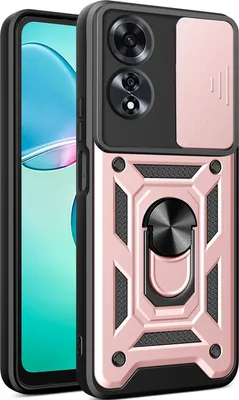 Produktbild von Hülle für Oppo A60 Magnetische Ring Ständer Halter Dia Kameraschutz TPU Bumper Silikon Schutzhülle Rosa