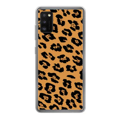 Produktbild von MuchoWow® Handyhülle Schutzhülle Hülle für Samsung Galaxy A41 Pantherdruck - Orange - Schwarz Silikon Softcase Handy Hülle - Mobiltelefon