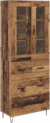 Zdjęcie produktu dla Highboard z szufladą Stare drewno 69,5 x 34 x 90 cm