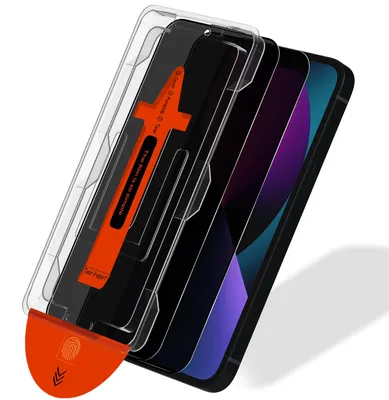 Produktbild von 2-Pack iPhone 13 Displayschutzfolie Privacy - Gehärtetes Glas | [Automatische Installation] - Blasenfrei