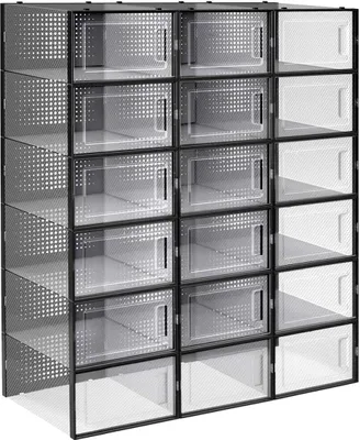Produktbild von Famanu Schuhboxen Set 18-teilig - Transparente Aufbewahrungslösungen