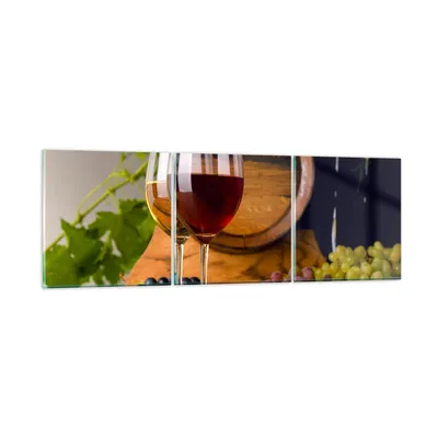 Produktbild von Bilder auf glas - Alkohol Fass trinken Flasche - 90x30cm - Glasbilder - Wandbilder - Kunstdruck - zum Aufhängen bereit - Wanddekoration aus Glas - Glas Bilder - Wandbild auf Glas - GCA90x30-2238