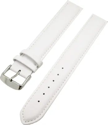 Produktbild von Uhrenarmband Kalbleder SUPERLANG XXXL 20mm weiß NEU