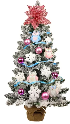 Produktbild von Geschmückter künstlicher Weihnachtsbaum EULE 60 cm mit LED-BELEUCHTUNG IM TOPF