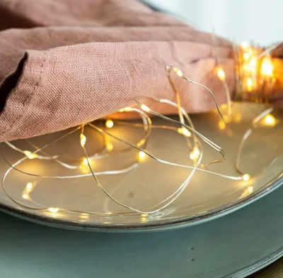Produktbild von Sirius Lichterkette Knirke 40 LED warmweiß innen 3,9 m batteriebetrieben silber