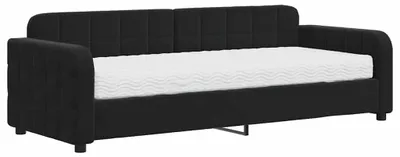 Productafbeelding van vidaXL Dagbed met matras, zwart, 80x200 cm, fluweel