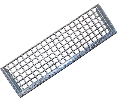 A metal grate is shown against a white background.
