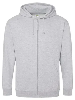 Produktbild von Awdis - Kapuzenpullover für Herren/Damen Uni, Mit Reißverschluss LT2550 (S) (Grau meliert)
