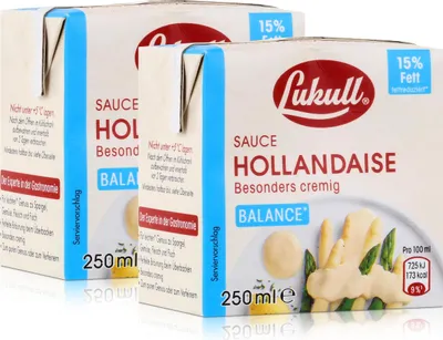 Produktbild von Lukull Sauce Hollandaise balance 250ml Für Spargel, Gemüse & Fleisch (2er Pack)