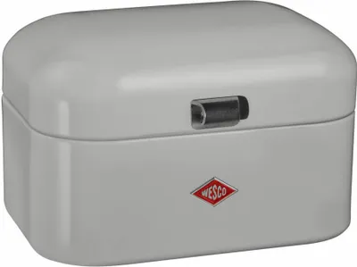 Immagine prodotto di Wesco Single Grandy, Frühstücksbox, Brotdose, Butterbrotsdose, Cool Grey, Stahlblech, 235101-76
